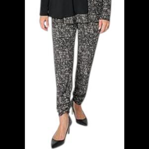 Antthony Women's Asymmetric Colorblock Pant Black Tweed - Regular